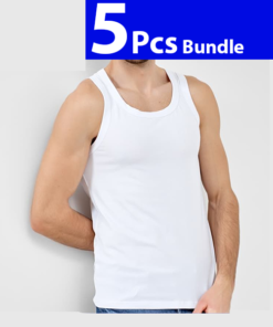 Men's Cotton Sleeveless Vest – 05 Pieces