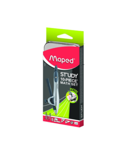 Maped Study Math Set Metal Box – 10 Pieces
