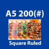 Atlas 200 Pages(#) A5 Book Square Ruled Bundle